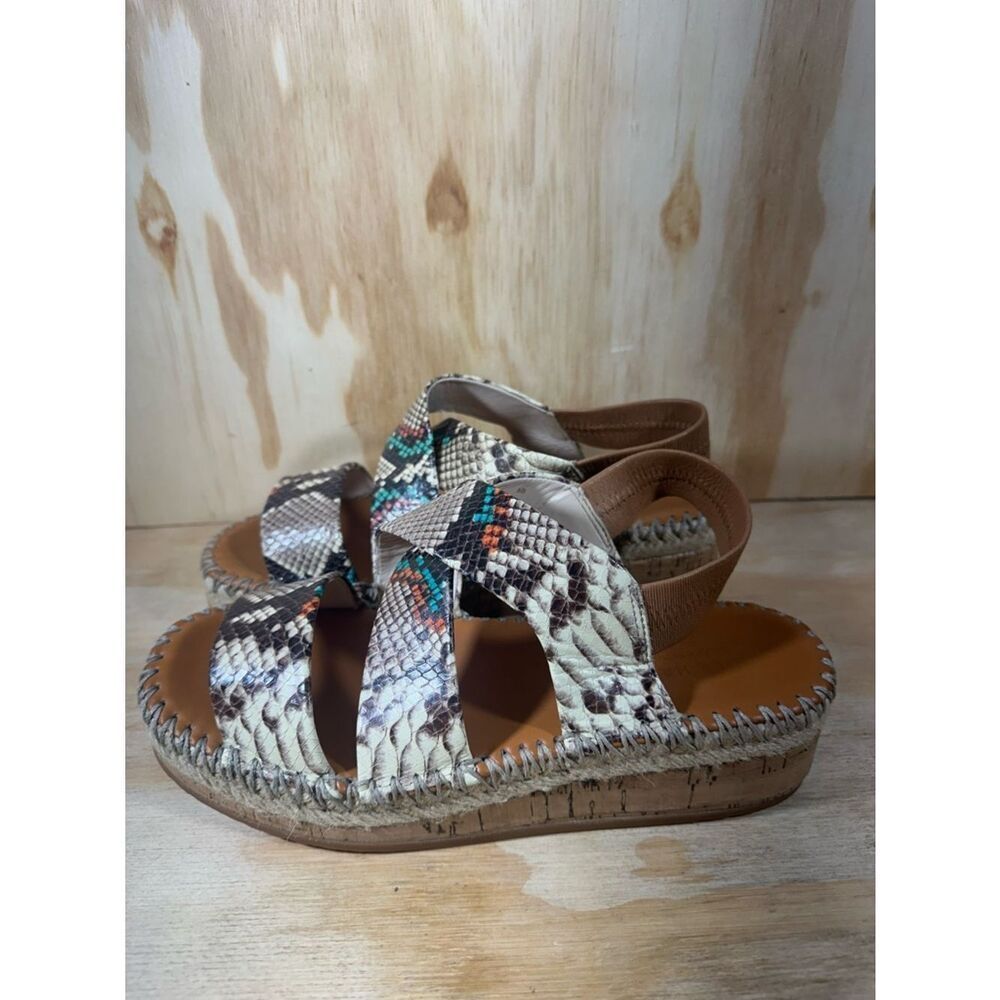 Cole Haan Snake-Print Espadrille Sandals Women’s Size 8